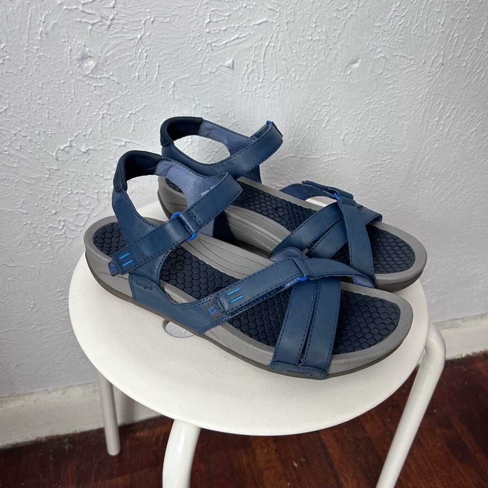 Navy Blue Strappy Sandals